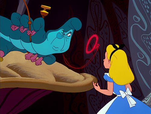 Alice and the caterpillar