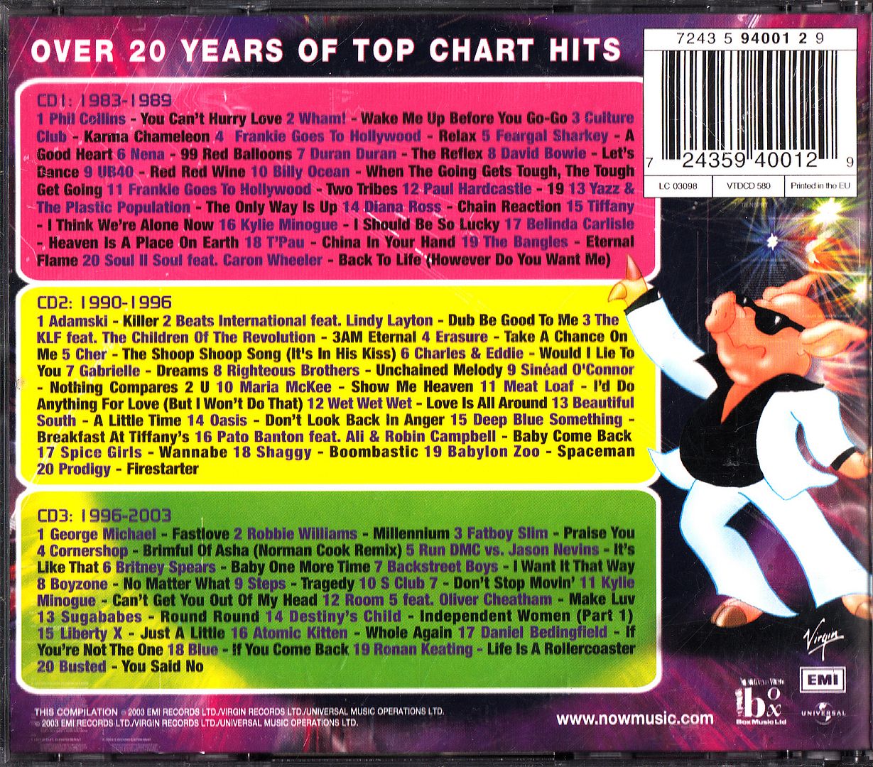 NOW THATS WHAT I CALL MUSIC DECADES 3CD (The Best of No.1s 80s 90s