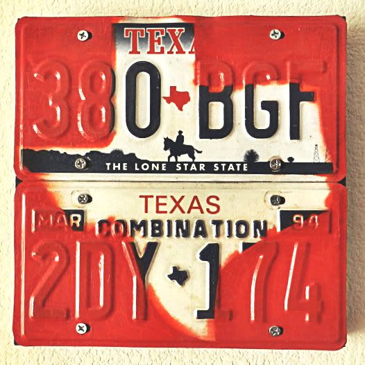 Texas License Plate Wall Art - The Craft Caboodle