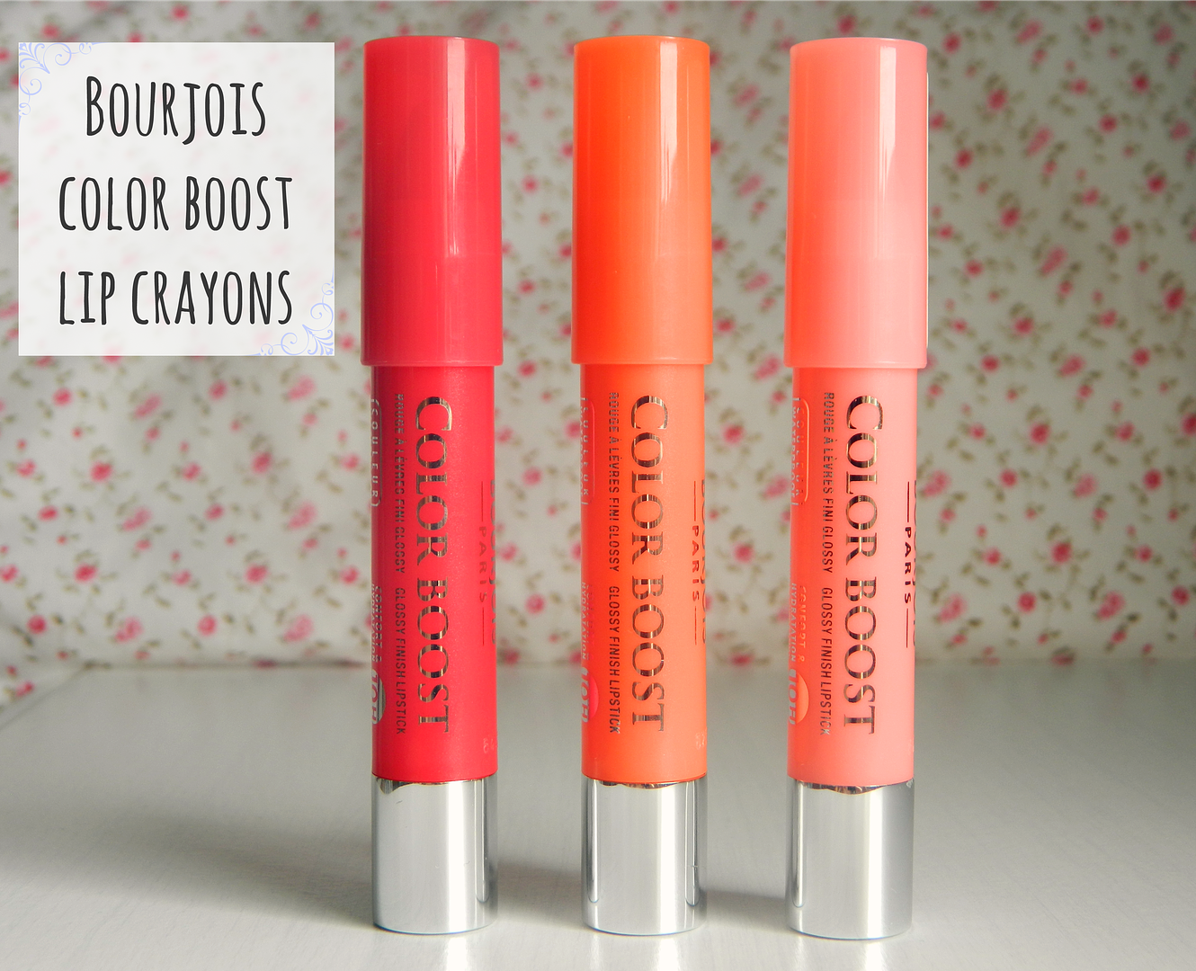 Bourjois Color Boost Lip Crayons Red Sunrise Orange Punch Peach On The Beach Review Belle-amie UK Beauty Fashion Lifestyle Blog