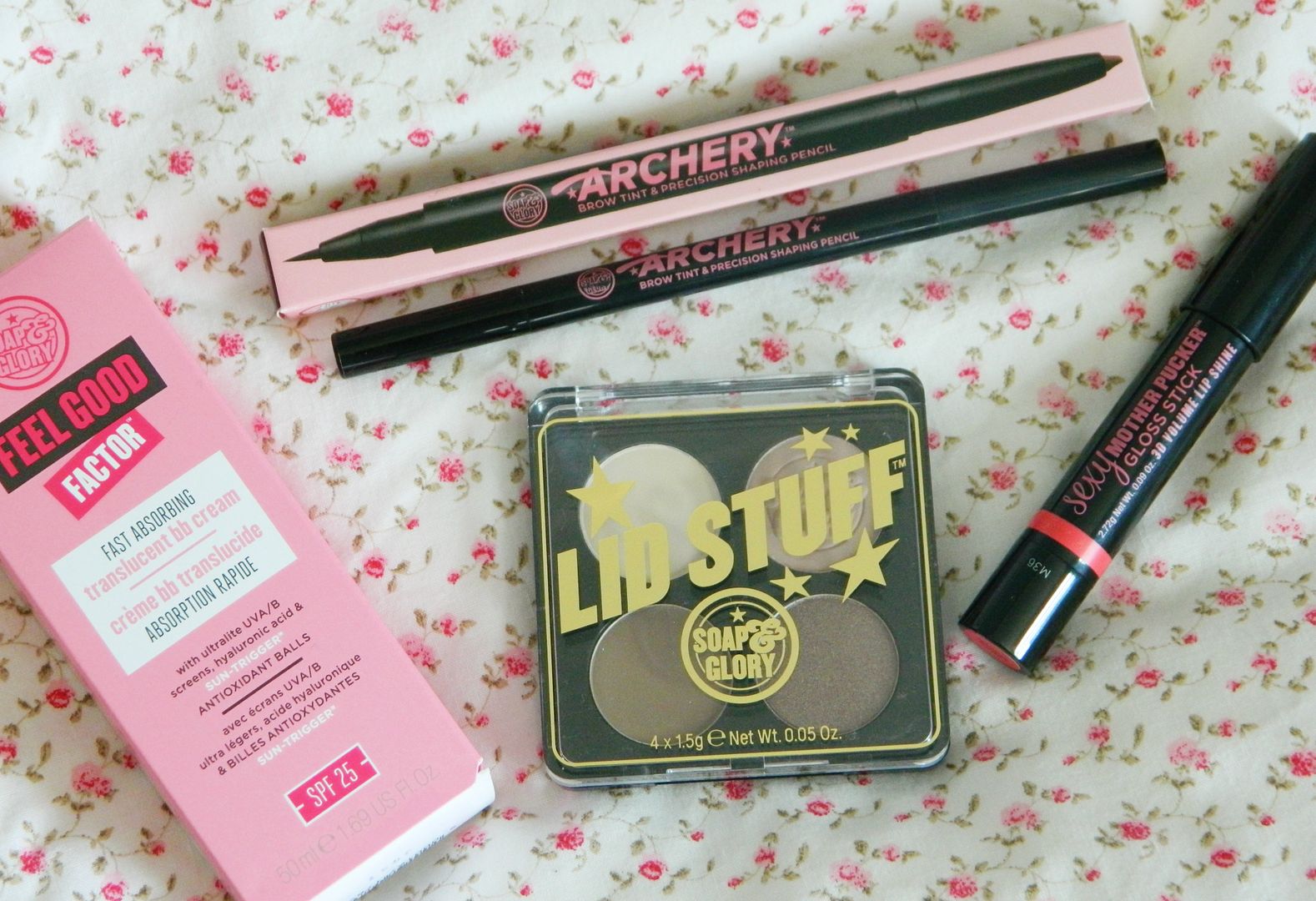 Collective Beauty And Makeup Haul Spring 2014 Soap And Glory Feel Good factor Archery Lid Stuff Gloss Stick Belle-amie UK Beauty Fashion Lifestyle Blog