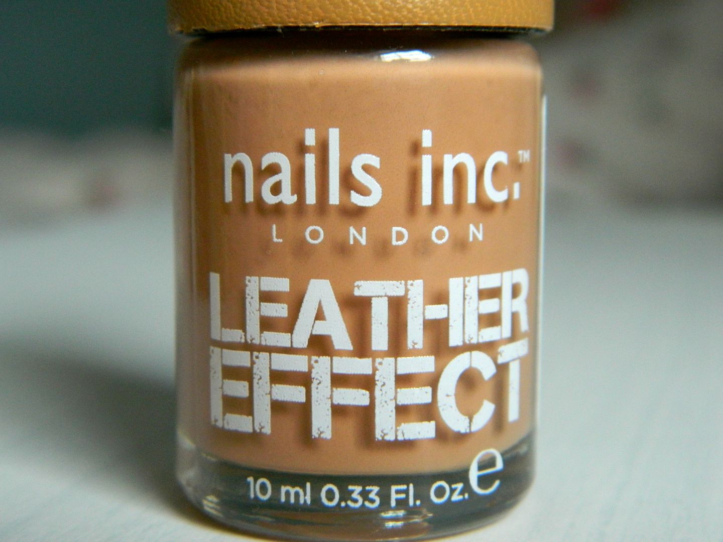 Nails Of The Day Nails Inc Leather Effect Soho Mews Nail Polish Close Up Review Belle-amie