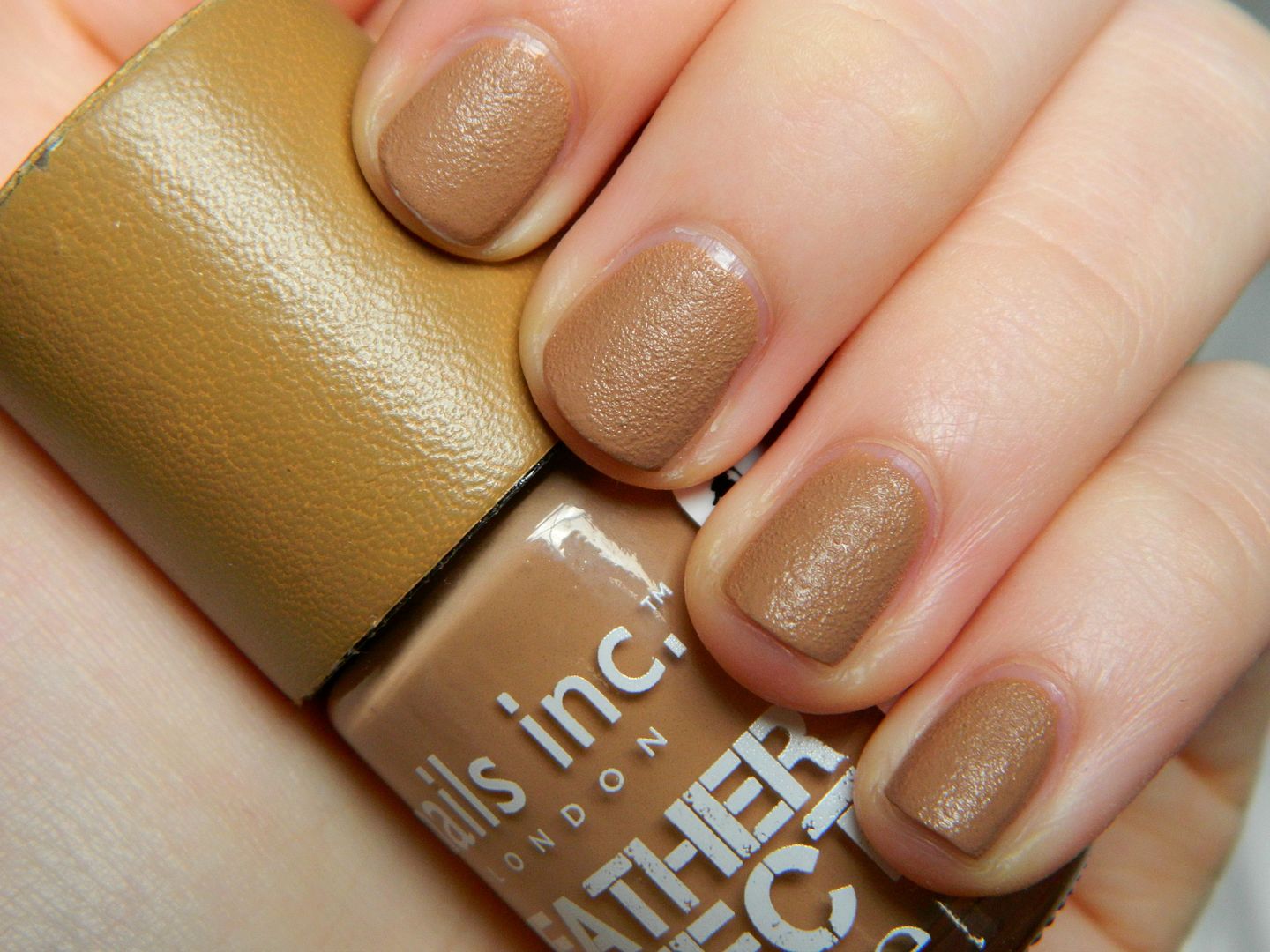 Nails Of The Day Nails Inc Leather Effect Soho Mews Nail Polish Swatch Review Belle-amie