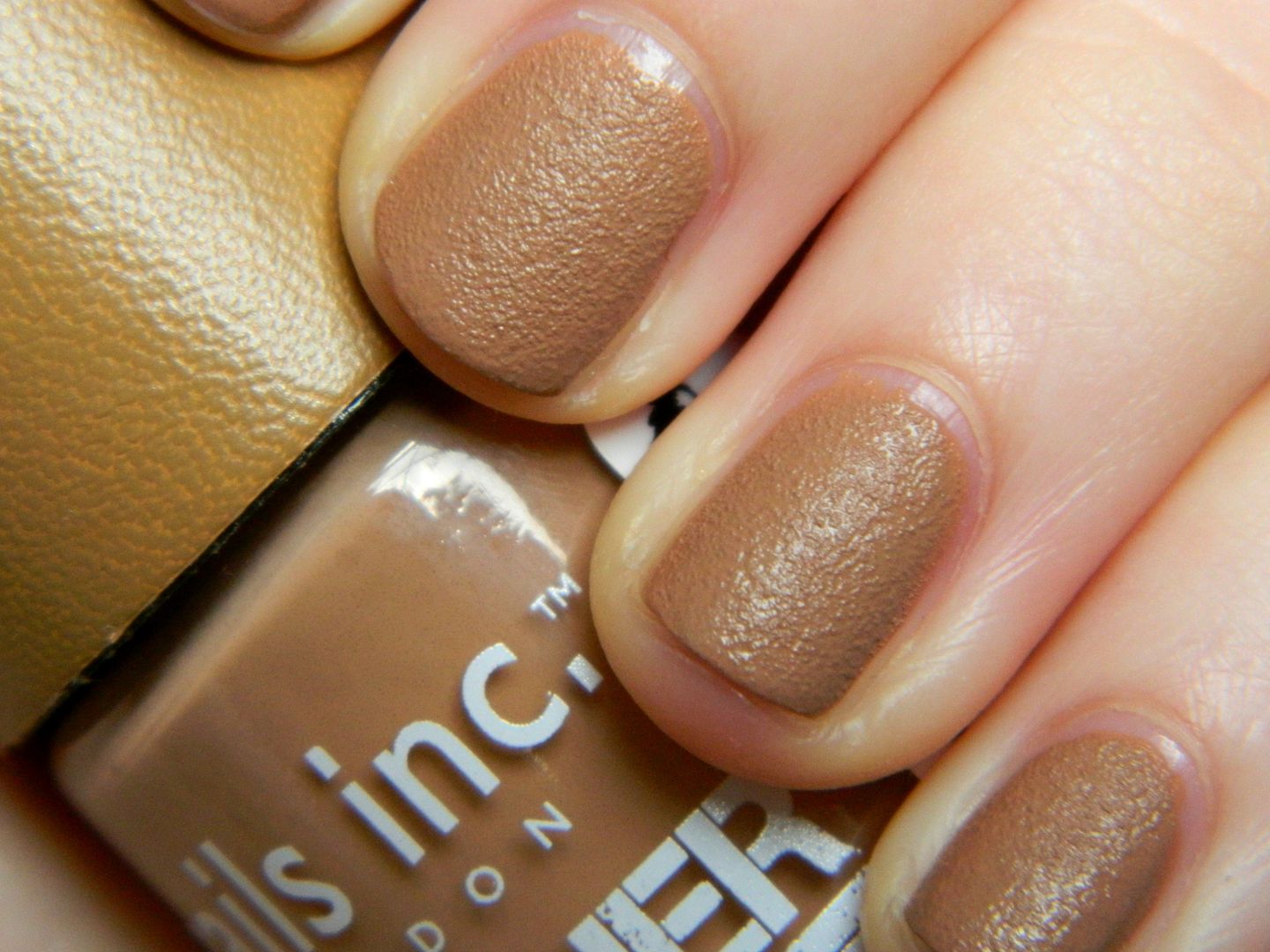 Nails Of The Day Nails Inc Leather Effect Soho Mews Nail Polish Close Up Swatch Review Belle-amie
