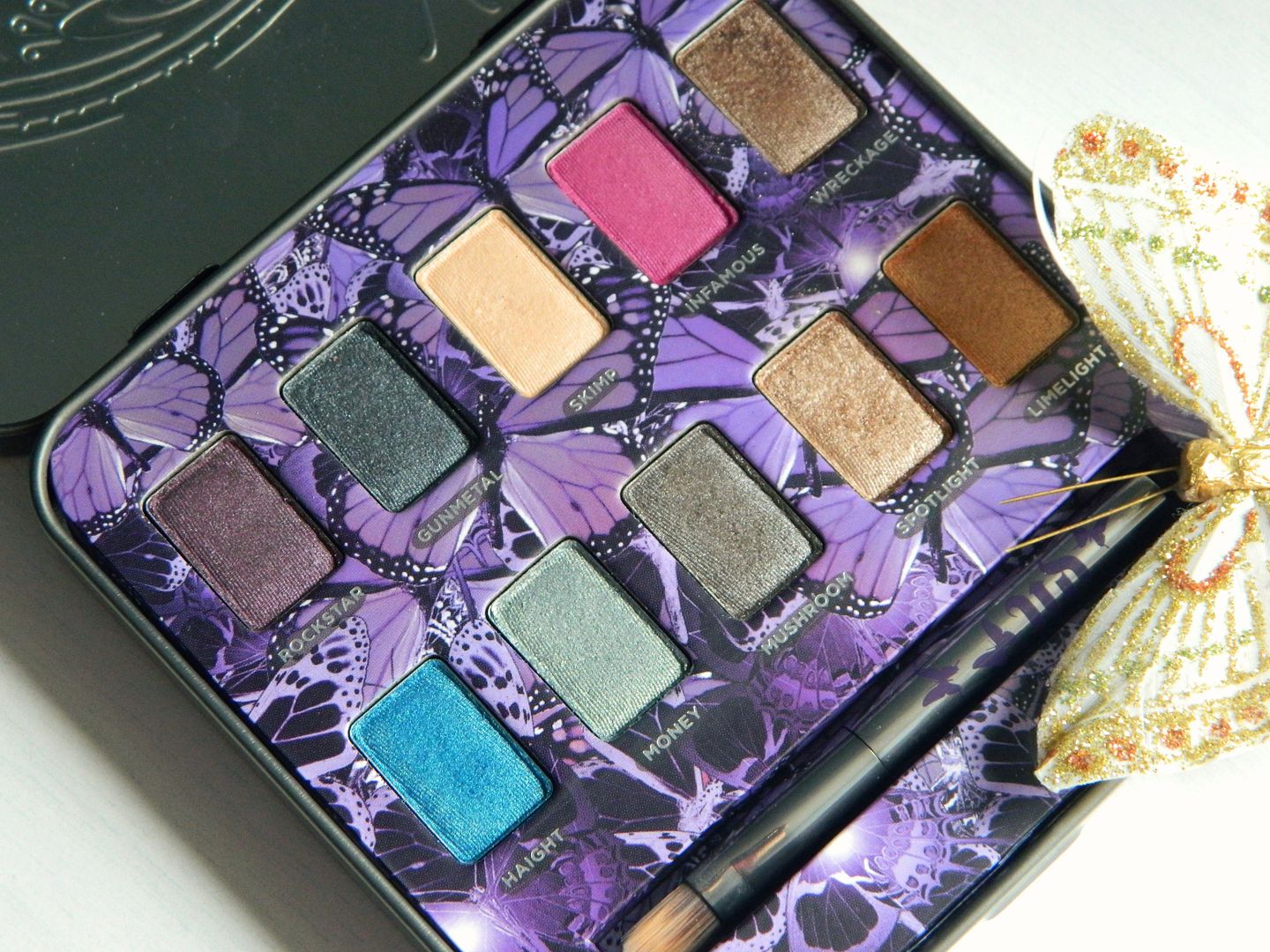 Urban Decay Mariposa Palette Shades Colours Review Belle-amie