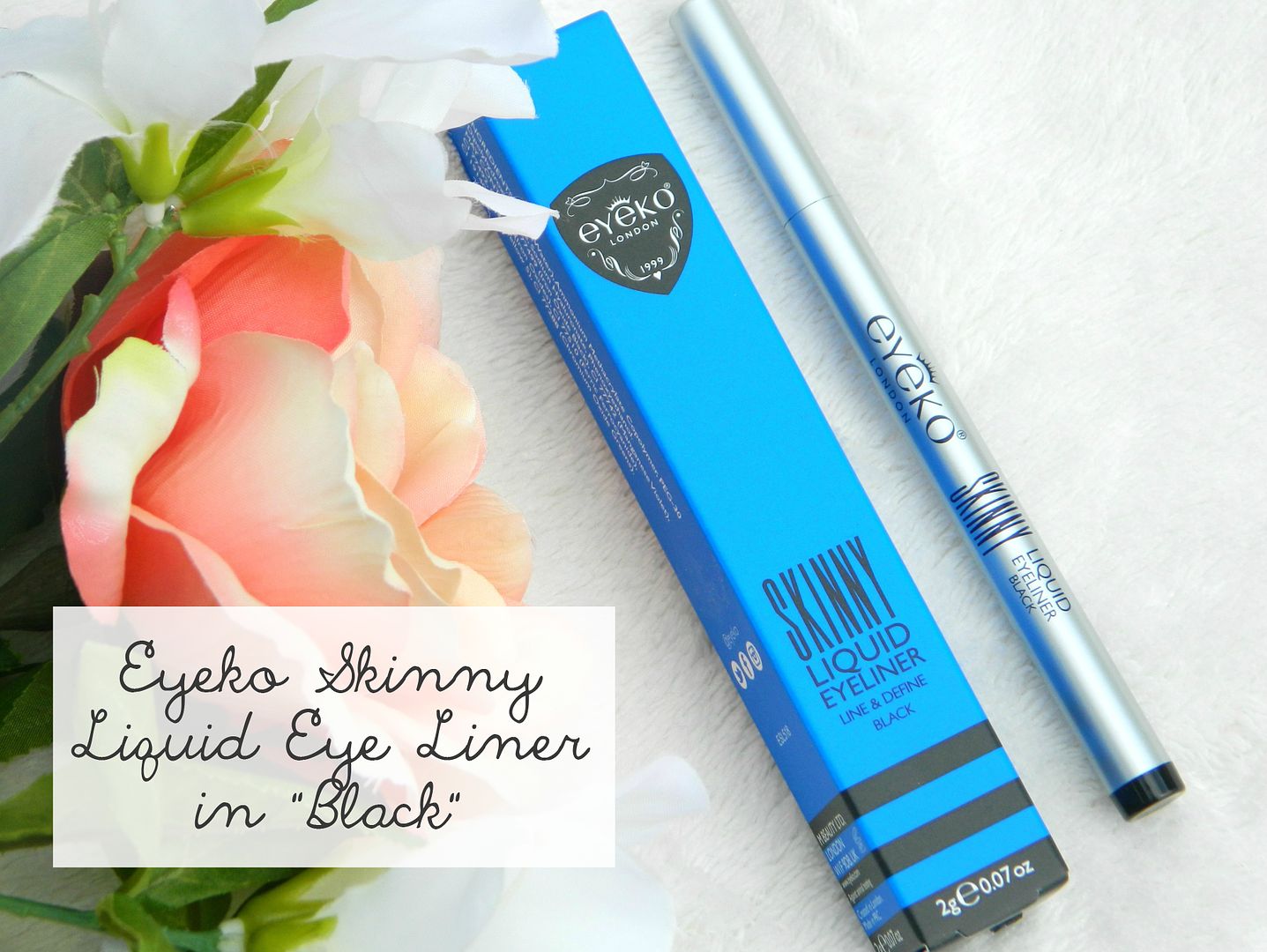 Eyeko Skinny Liquid Eye Liner in Black Review Swatch Belle-amie UK Beauty Fashion Lifestyle Blog