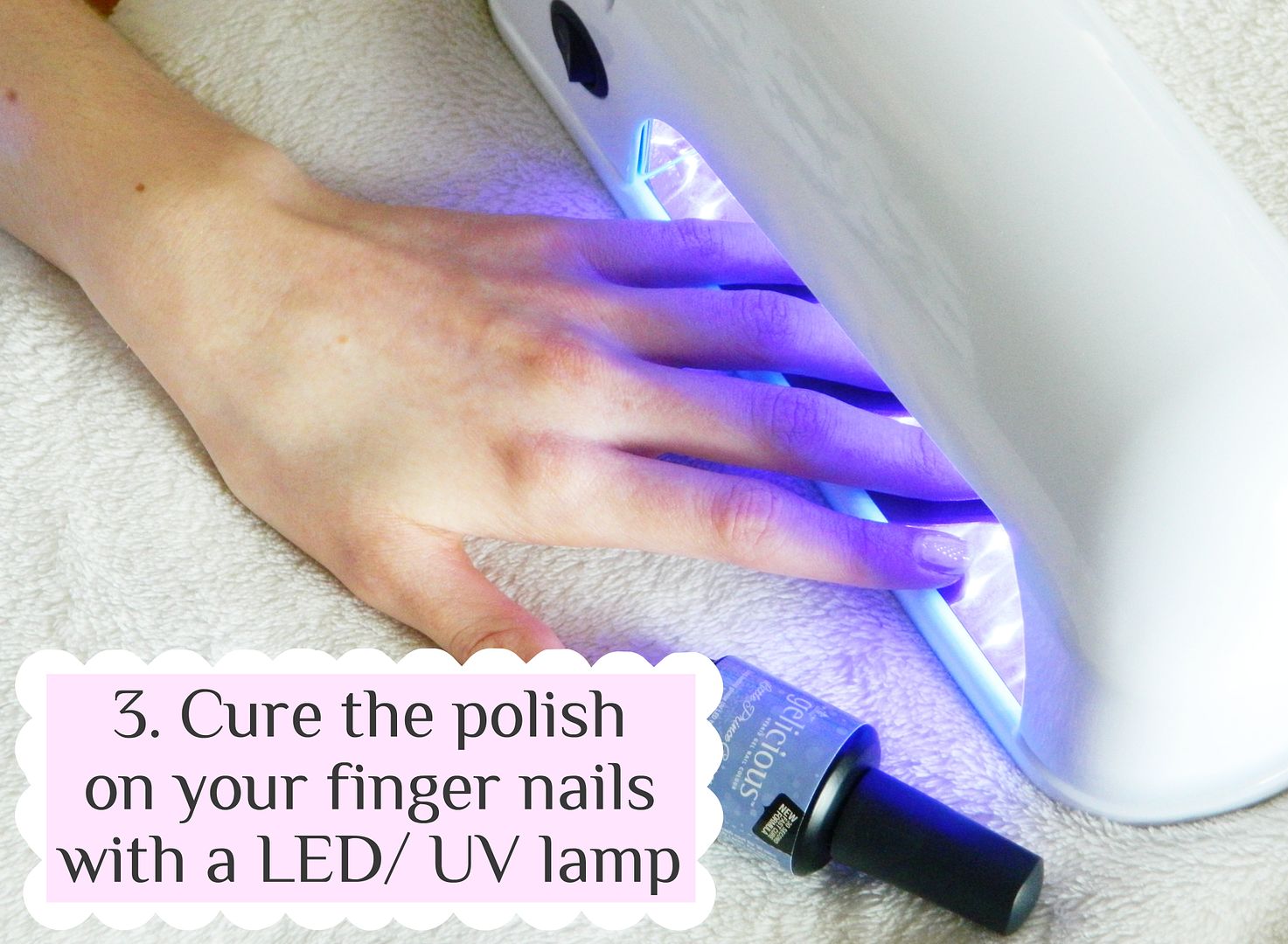 First Cure Of Gel Polish Gelicious Travel LED UV Lamp