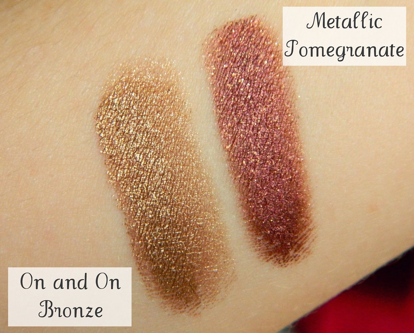 Maybelline Color Colour Tattoo 24 Hours Cream Eye Shadow Review On And On Bronze Metallic Pomegranate Swatch Belle-amie UK Beauty Fashion Lifestyle Blog