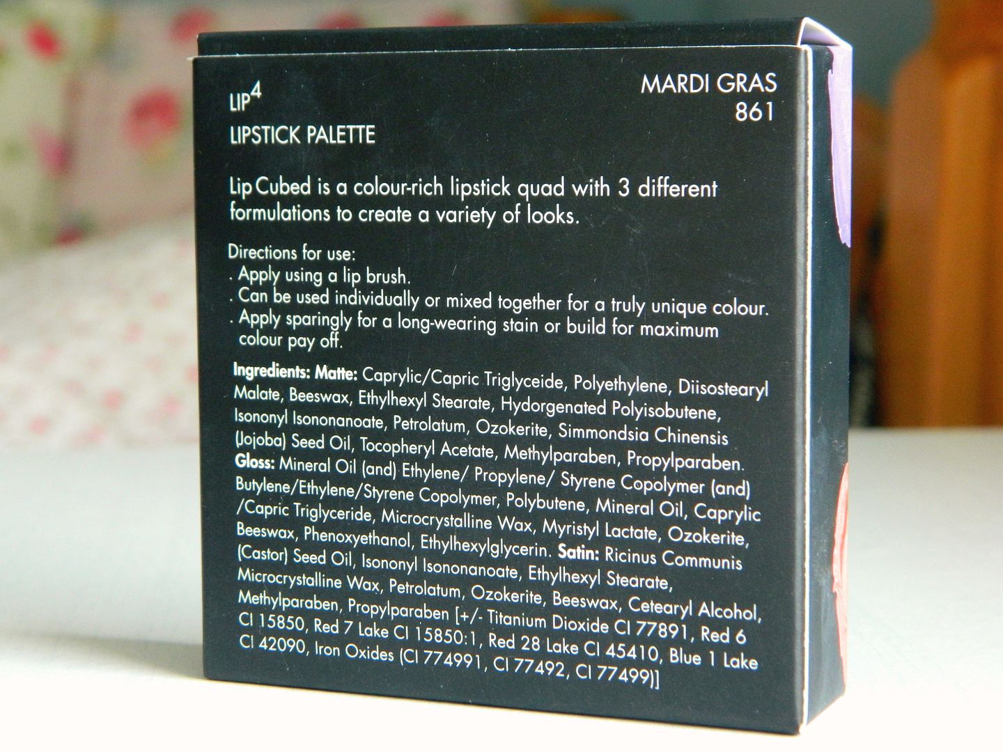 Sleek Lip 4 Palette in Mardi Gras Box Review Belle-amie UK Beauty Fashion Lifestyle Blog