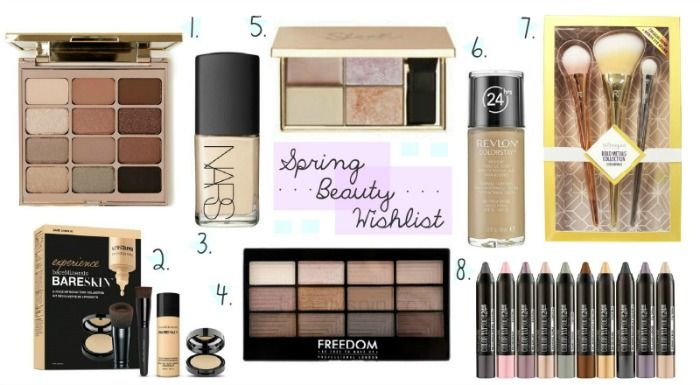 Spring Beauty Wish List Stila Bare Minerals Nars Freedom Sleek Revlon Maybelline Real Techniques 2016 Belle Amie UK Beauty Fashion Lifestyle Blog