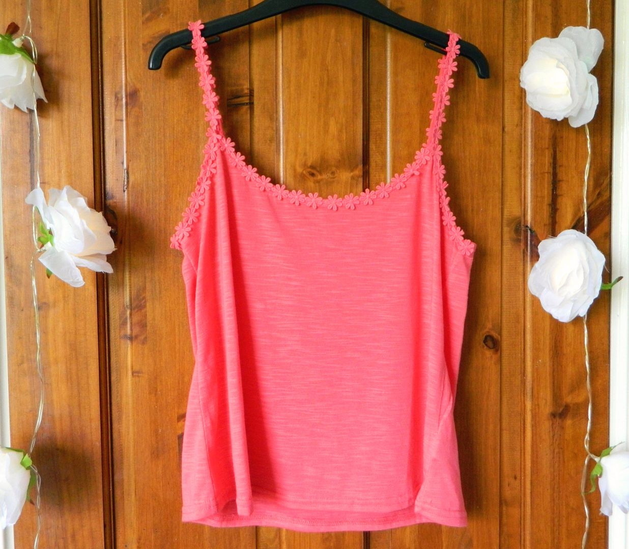 Spring Summer Fashion Accessories Haul 2014 New Look Daisy Detail Pink Coral Cami Belle-amie UK Beauty Fashion Lifestyle Blog