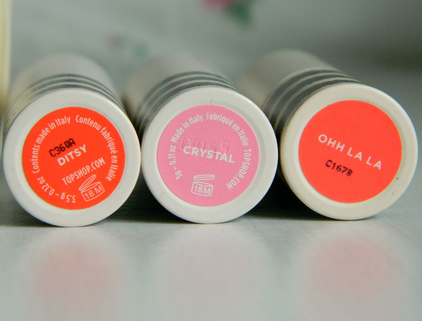 Topshop Lips Lipsticks Review Ditsy Crystal Ohh La La Labels Review Belle-amie