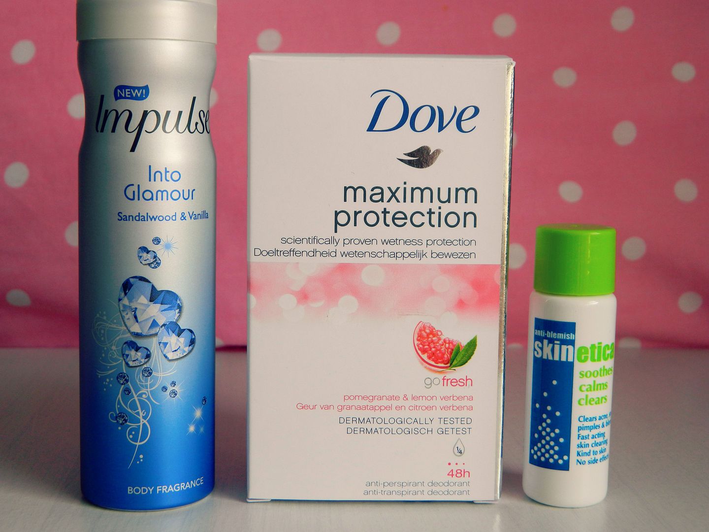What I Am Taking On Holiday Impule Dove Maximum Protection Skinetica Belle-amie