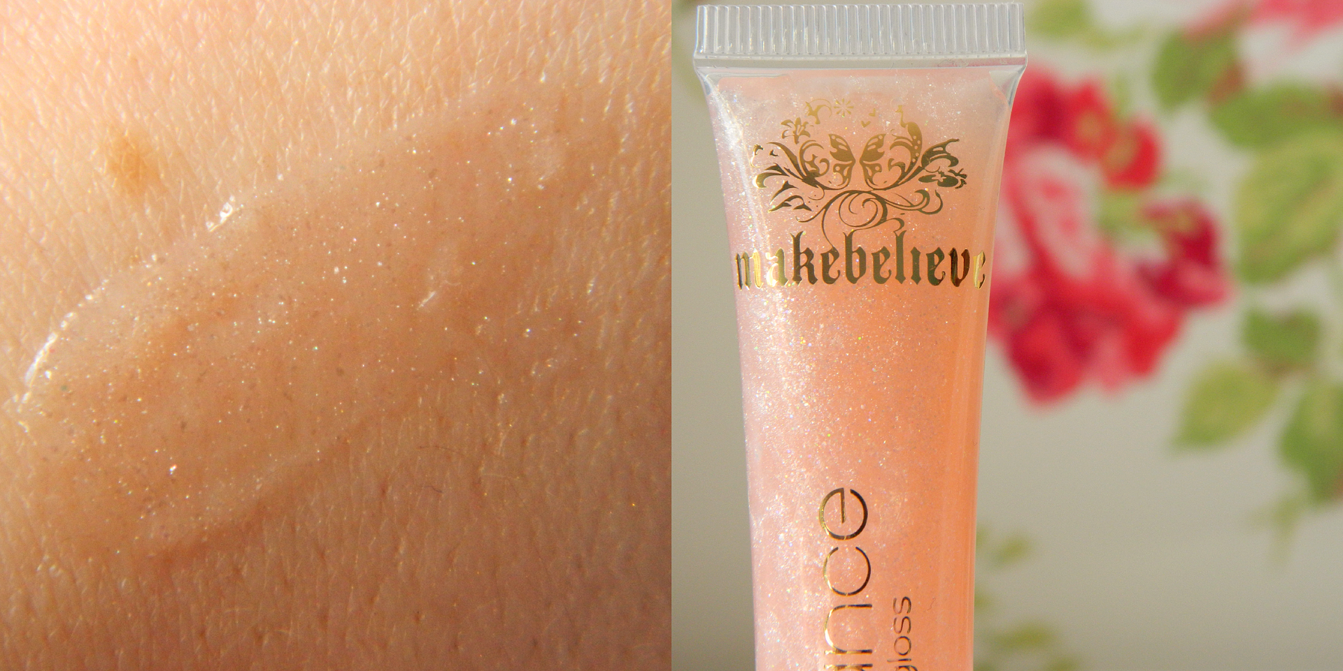 Makebelieve Enhance Makeup Shimmer Lip Gloss Swatch Review Belle-amie
