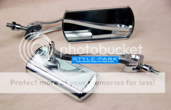 Universal Motorcycle Rearview Aluminium Mirrors Rear View Mirror 8mm R Chrome